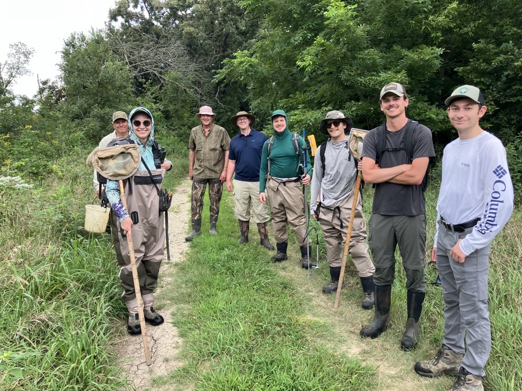 Watershed assessment team prepared for stream field work